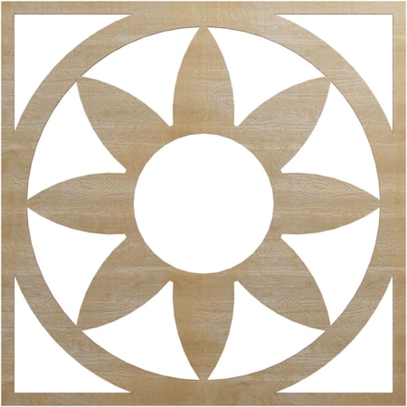 Ekena Millwork Blume Wood Fretwork Pierced Ceiling Medallion, Hickory, 32"OD x 11 1/8"ID x 3/8"T CMWP32X32X0375BLHI
